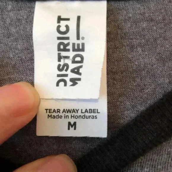 District Made Nebraska Baseball T-Shirt Three Quarter Sleeves - Picture 4 of 5